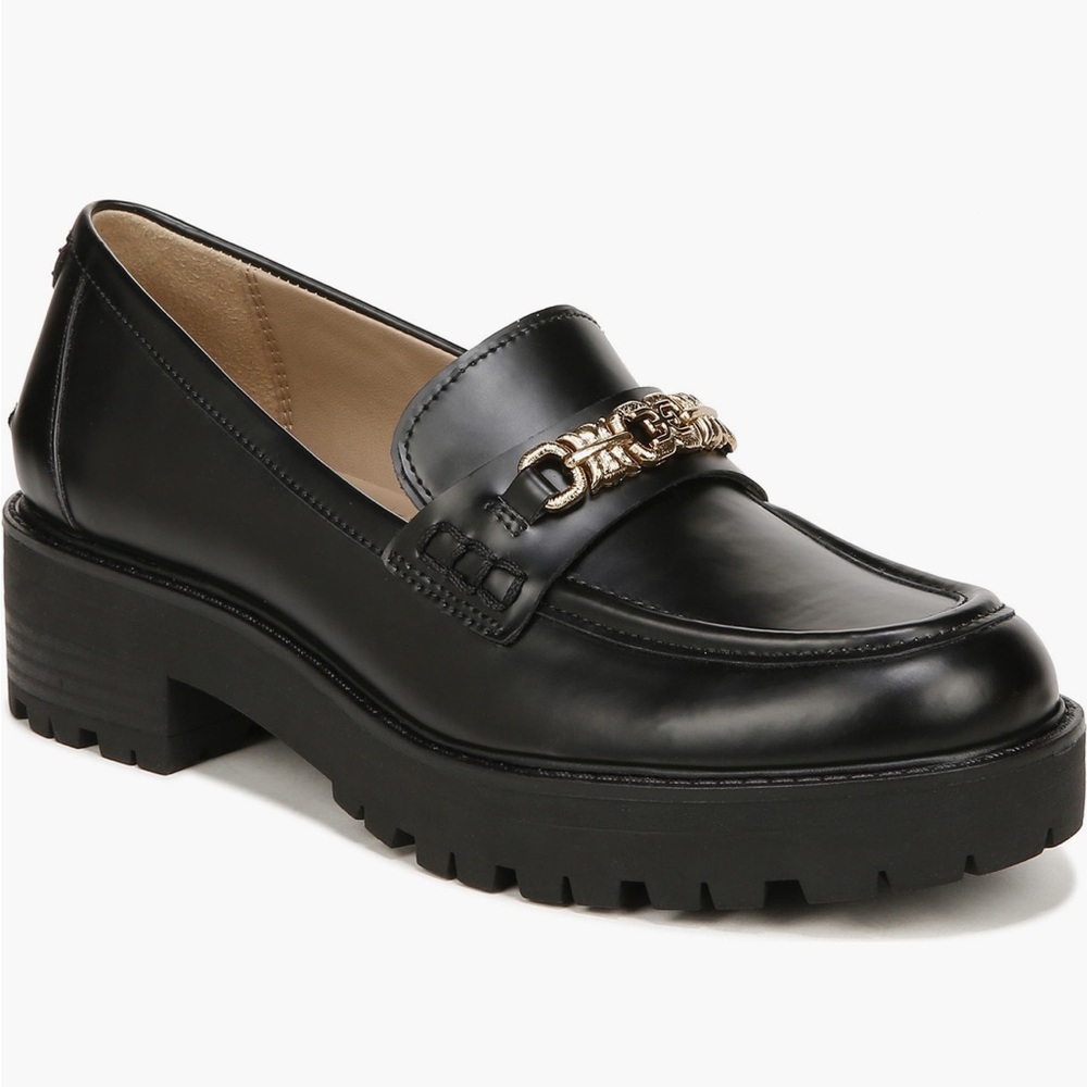 Sam Edelman Teo black lug sole loafers size 8 - Picture 6 of 6